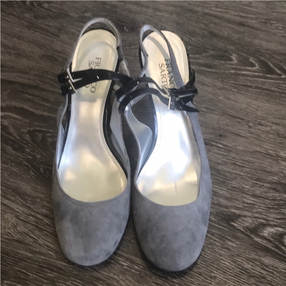 Franco Sarto Gray Suede Heels size 9.5